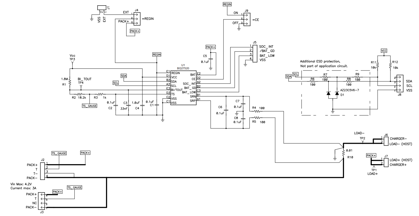 BQ27520-G4: cell voltage measurement and voltage drop on current sense ...