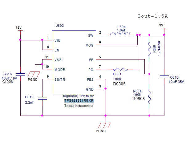 WEBENCH® Tools/TPS62135: TPS621351RGXR - PG connection - Power ...