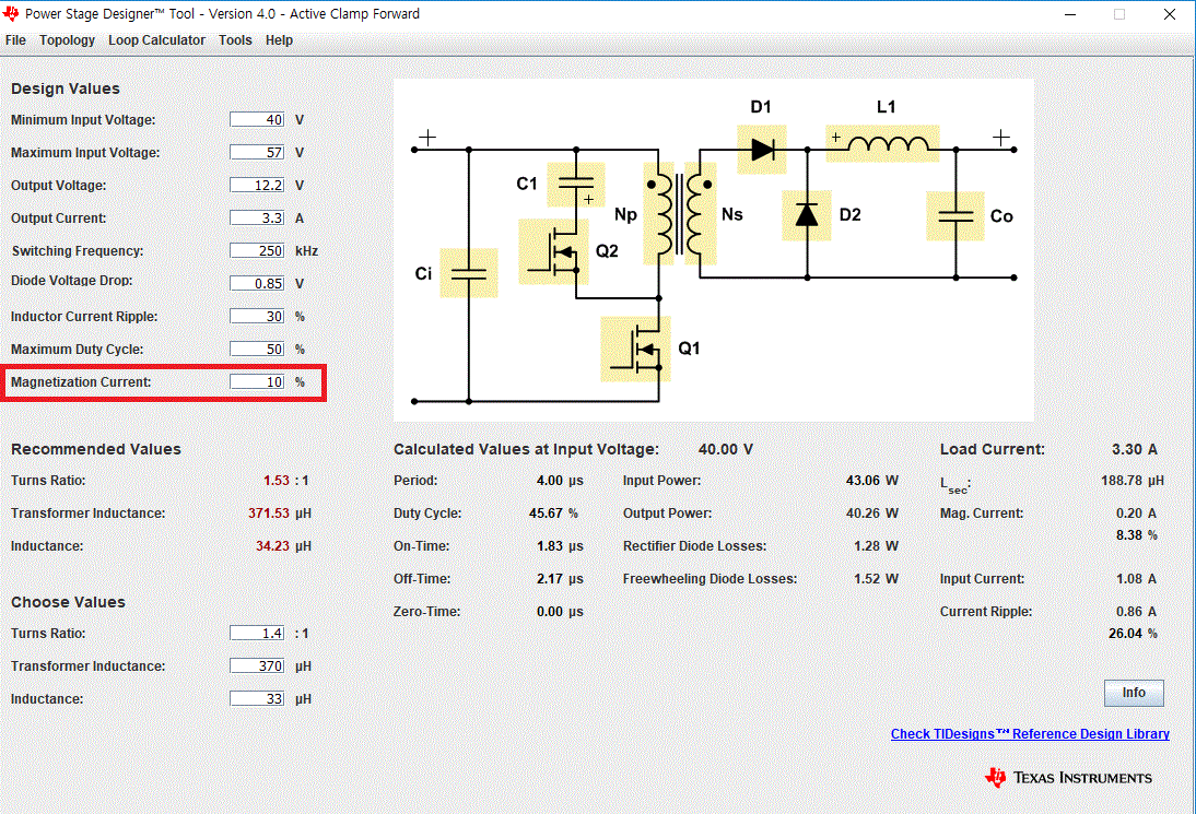 POWERSTAGEDESIGNER About Current for Power stage