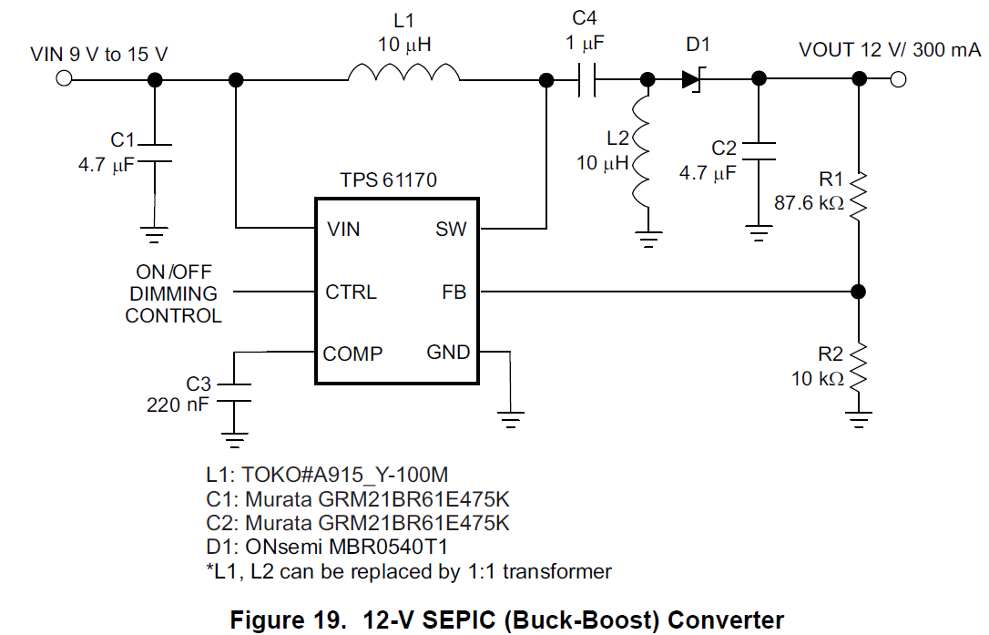 TPS61170/about sepic circuit - Power management forum - Power ...