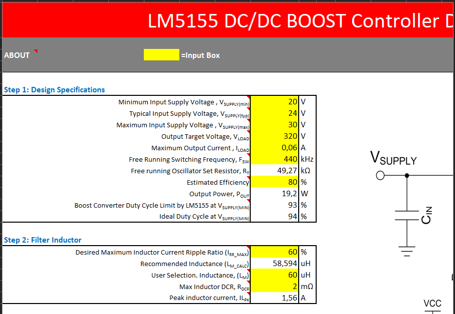 LM5155: Design note question on inductor size - Power management