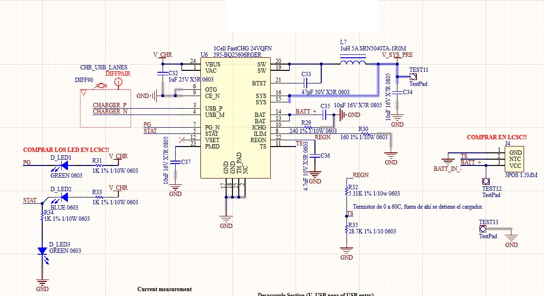 BQ25606: Issues problems related with satus leds, Vbus and more ...