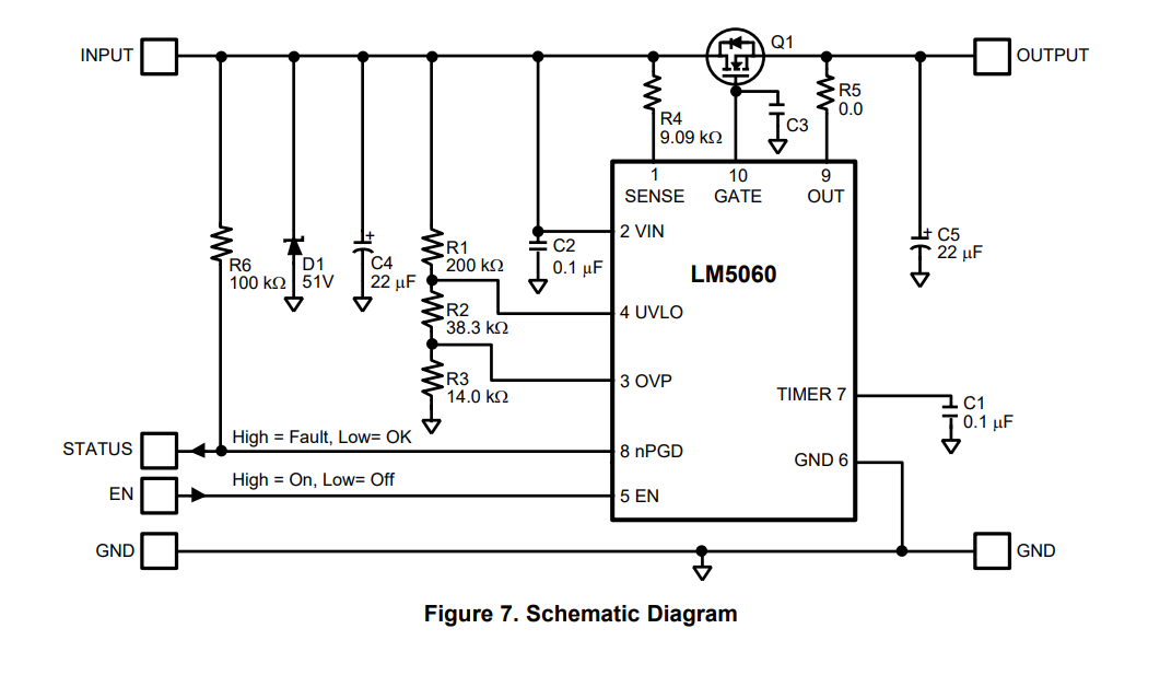 LM5060Q1 Facing issue in using LM5060 for inrush current limiting/ DC