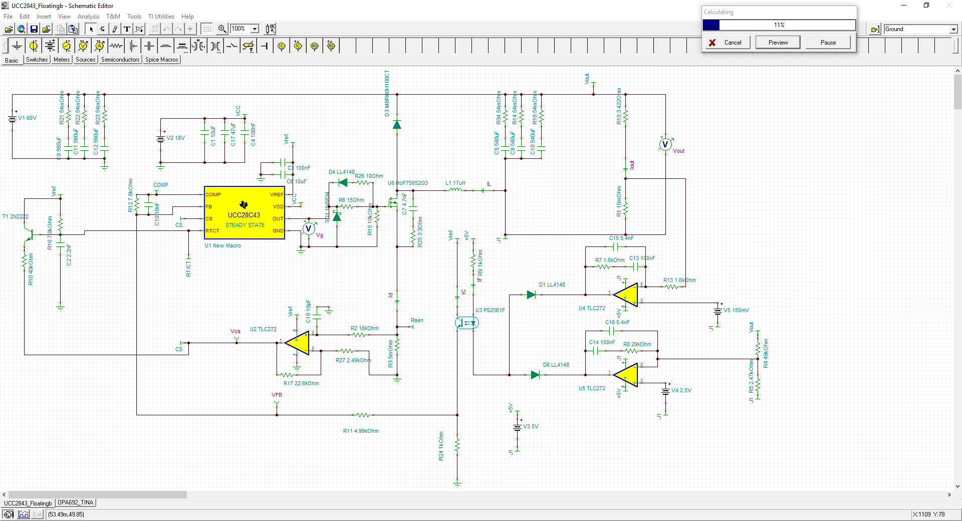 UC2843: Floating Buck converter, System stability issues - Power ...