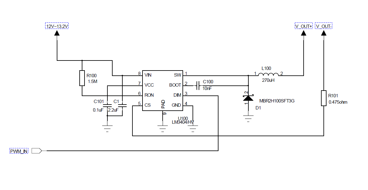 LM3404: The adjustment of output current - Power management forum ...