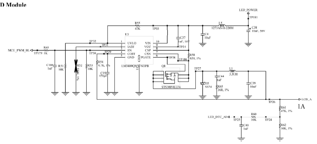 LM3409: When the input voltage of the power supply drops to 9.6V ...