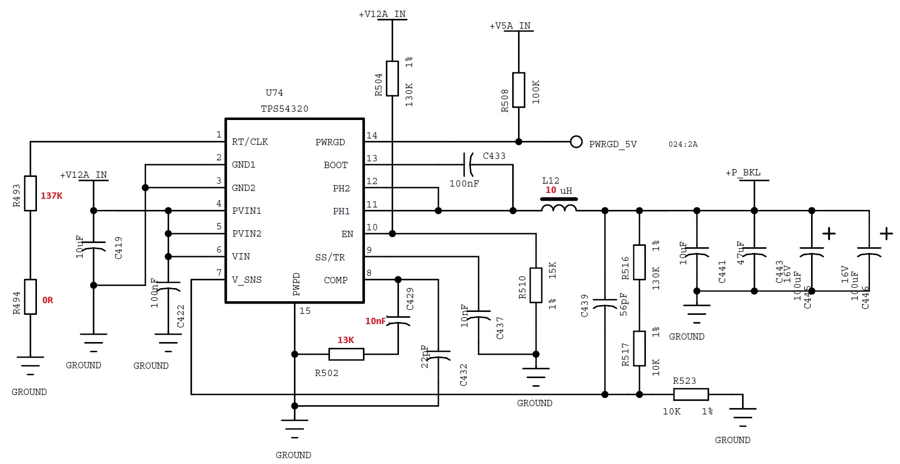 question about TPS54320 in drop-out mode - Power management forum ...