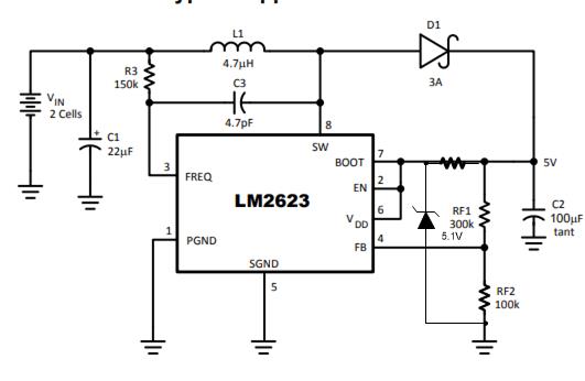 LM2623: provide a Schematic diagram output is 12V with LM2623 - Power ...