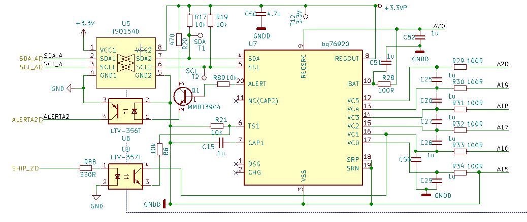 BQ76920: - Cell 1 become ~0V and, cell 2: ~5.1V and other cells 