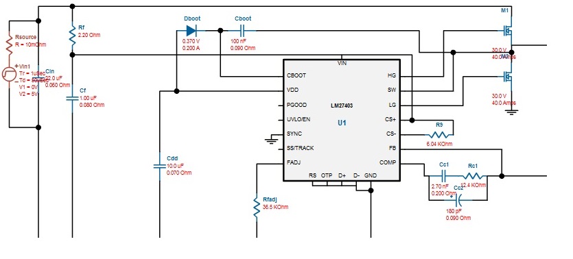 Synconizing TPS55330 with LM27403 - Power management forum - Power ...