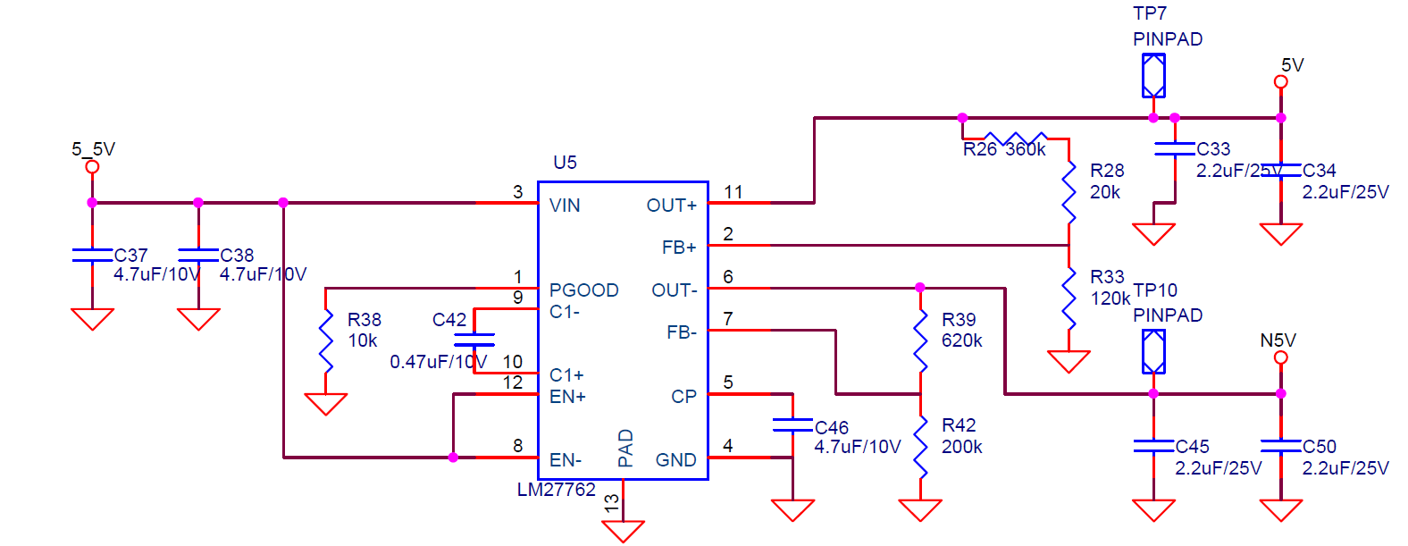 LM27762: Output Positive Rail is fine while negative is not. - Power ...