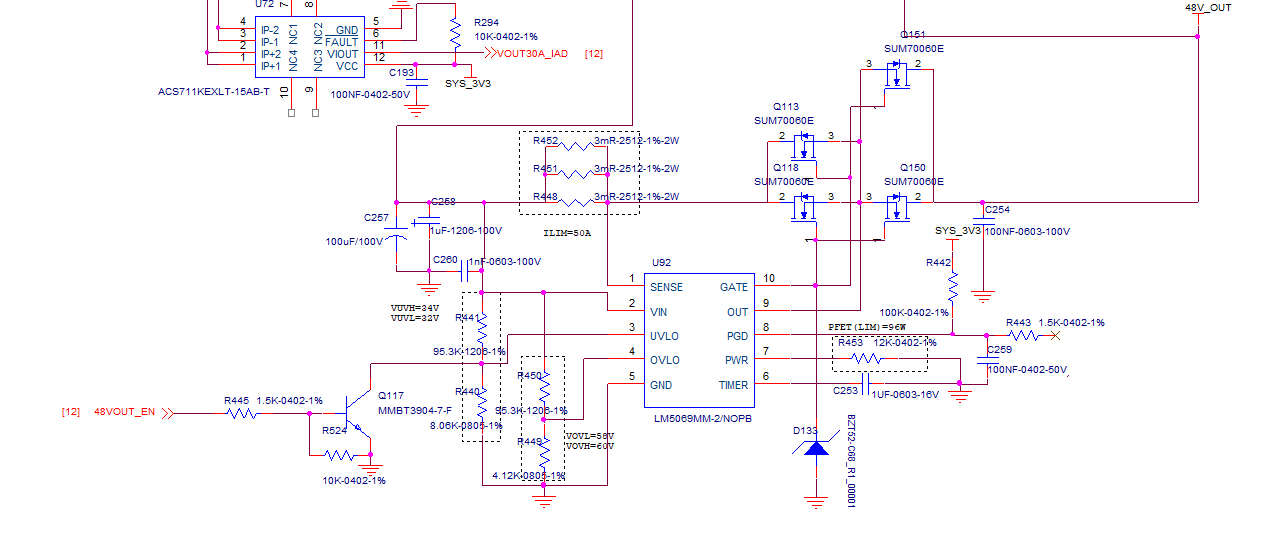 LM5069: MOSFET get damaged in hot-short test,Gate Source Drain are ...