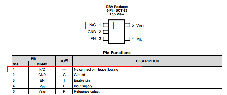 LM4132: NC pin connected to GND - Power management forum - Power