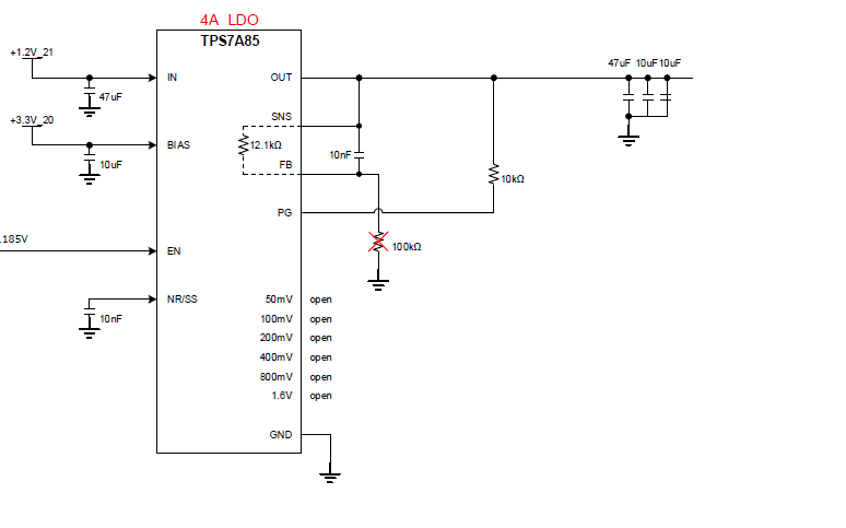 TPS7A85: 0.8V output setting - Power management forum - Power ...