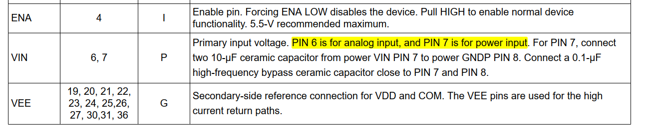 Pin Query UCC14141-Q1: Query on Pin 6 and 7 - Power management forum - Power ...