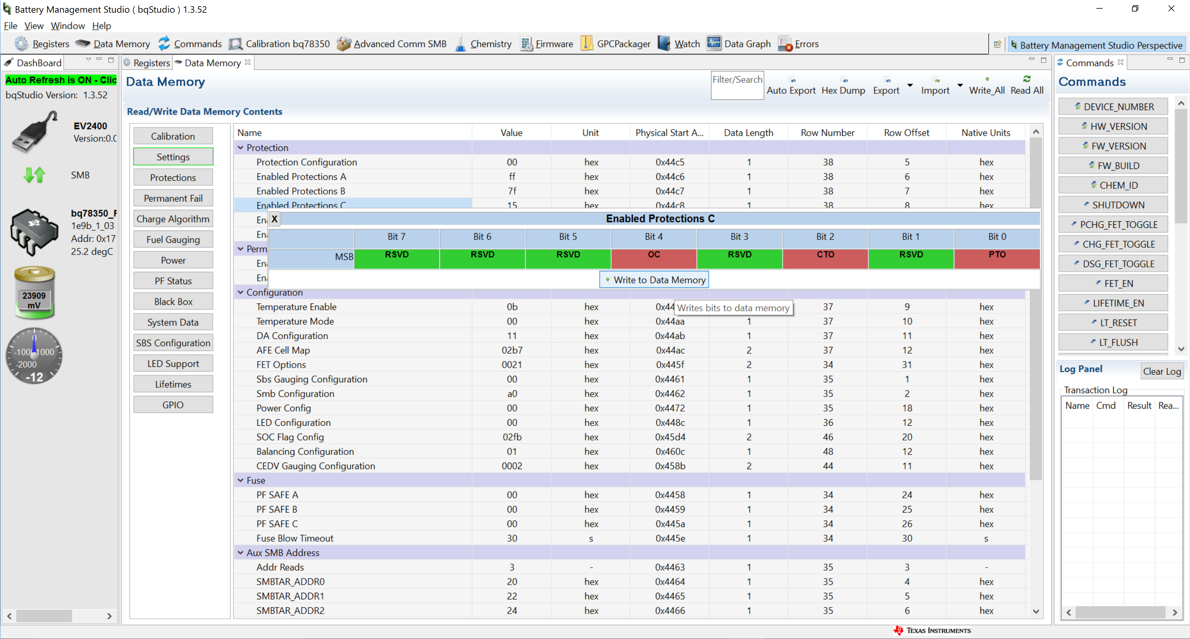 bq78350-R1 Enabled Protections C - Power management forum - Power ...