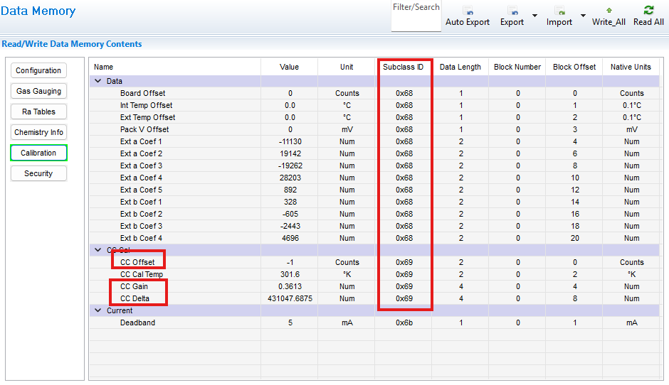 BQ27427: Mismatch between user manual- data memory and BQstudio- data ...
