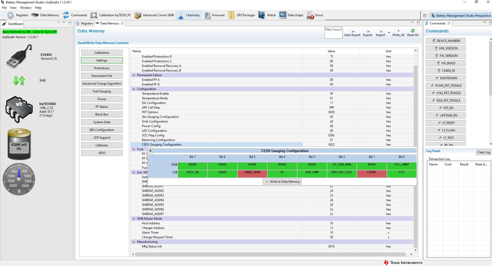 BQ78350-R2-DEVICE-FW: Learning cycle is completed before EDV2 voltage ...