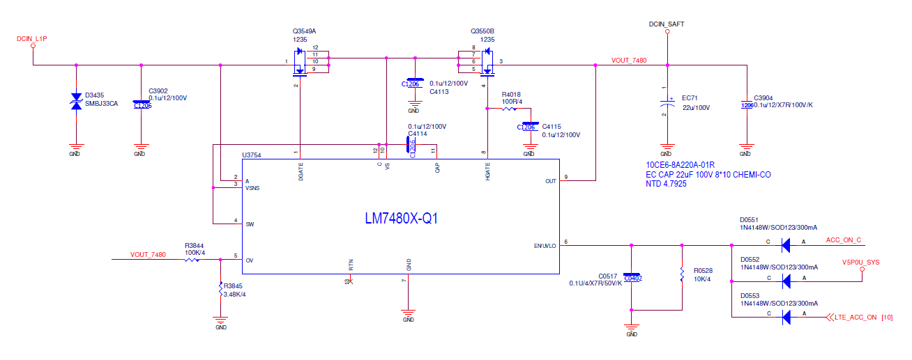 LM7480-Q1: LM7480-Q1: Design review for Load dump test - Power ...