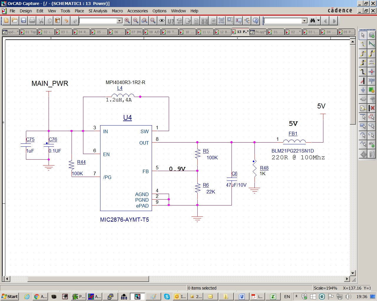 MIC2876-AYMT-T5 regulator problem - Power management forum - Power ...