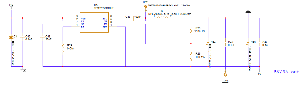 TPS62933: TPS62933 : inverter, input 12V, output -5V/3A - Power ...