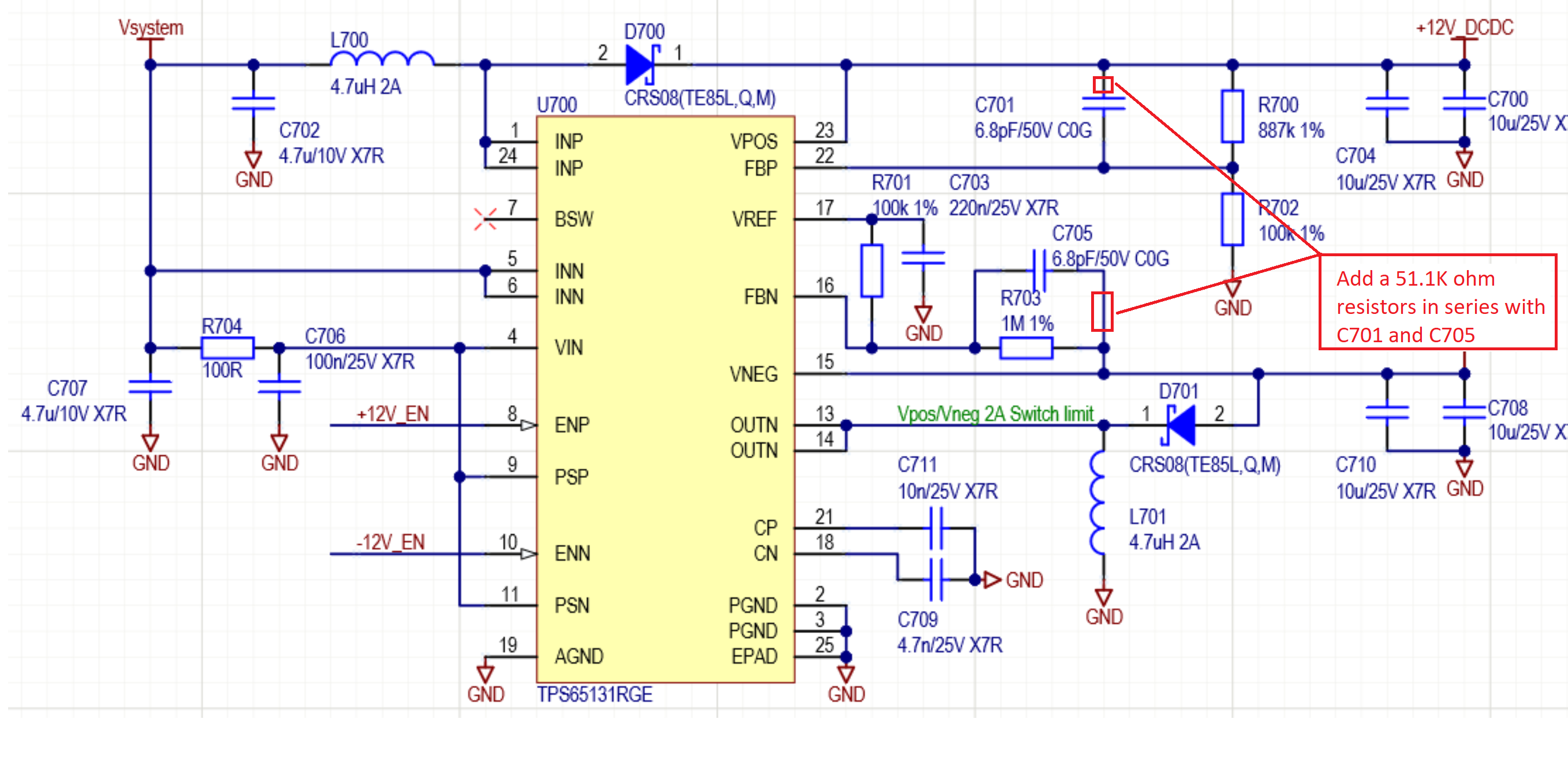 TPS65131: high voltage ripple on both outputs - Power management forum ...