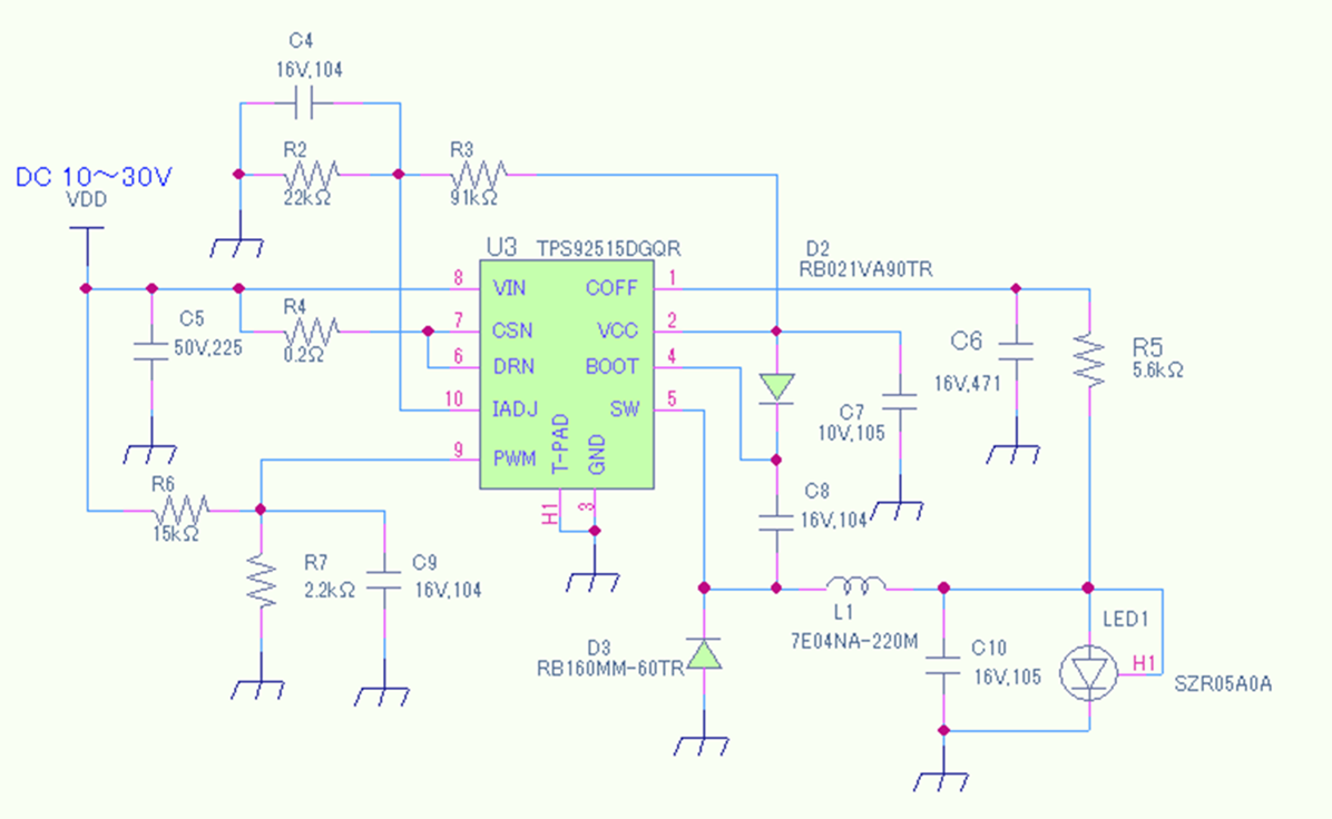 TPS92515: ILED is changed depending on Input - Power management forum ...