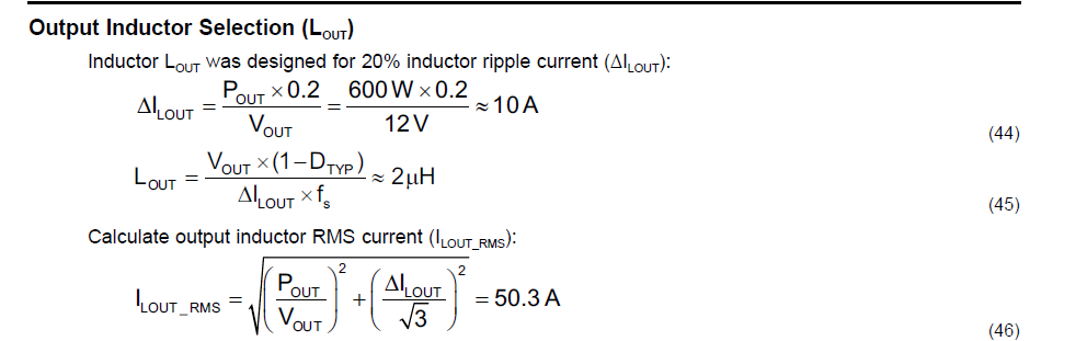 UCC28950: OUTPUT INDUCTANCE CALCULTAION - Power management forum ...