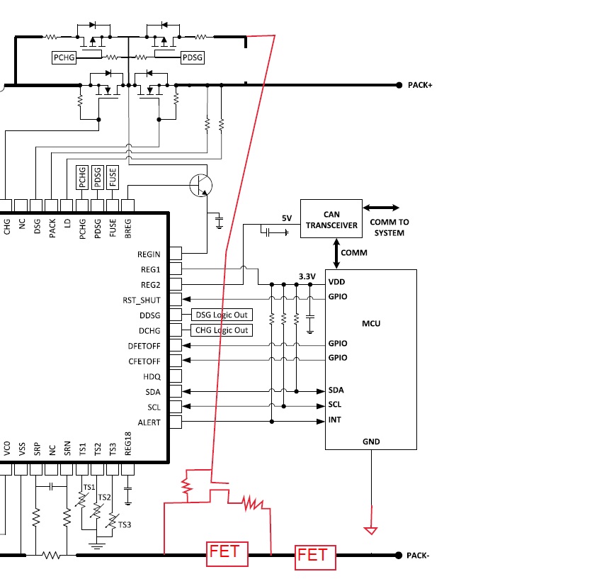 BQ76952EVM: BQ76952 EVM showing PCHG and PDSG showing 1.7V difference ...