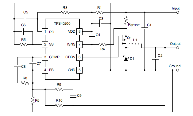 TPS40200DR pin 5 and pin 6 relationship - Power management forum ...