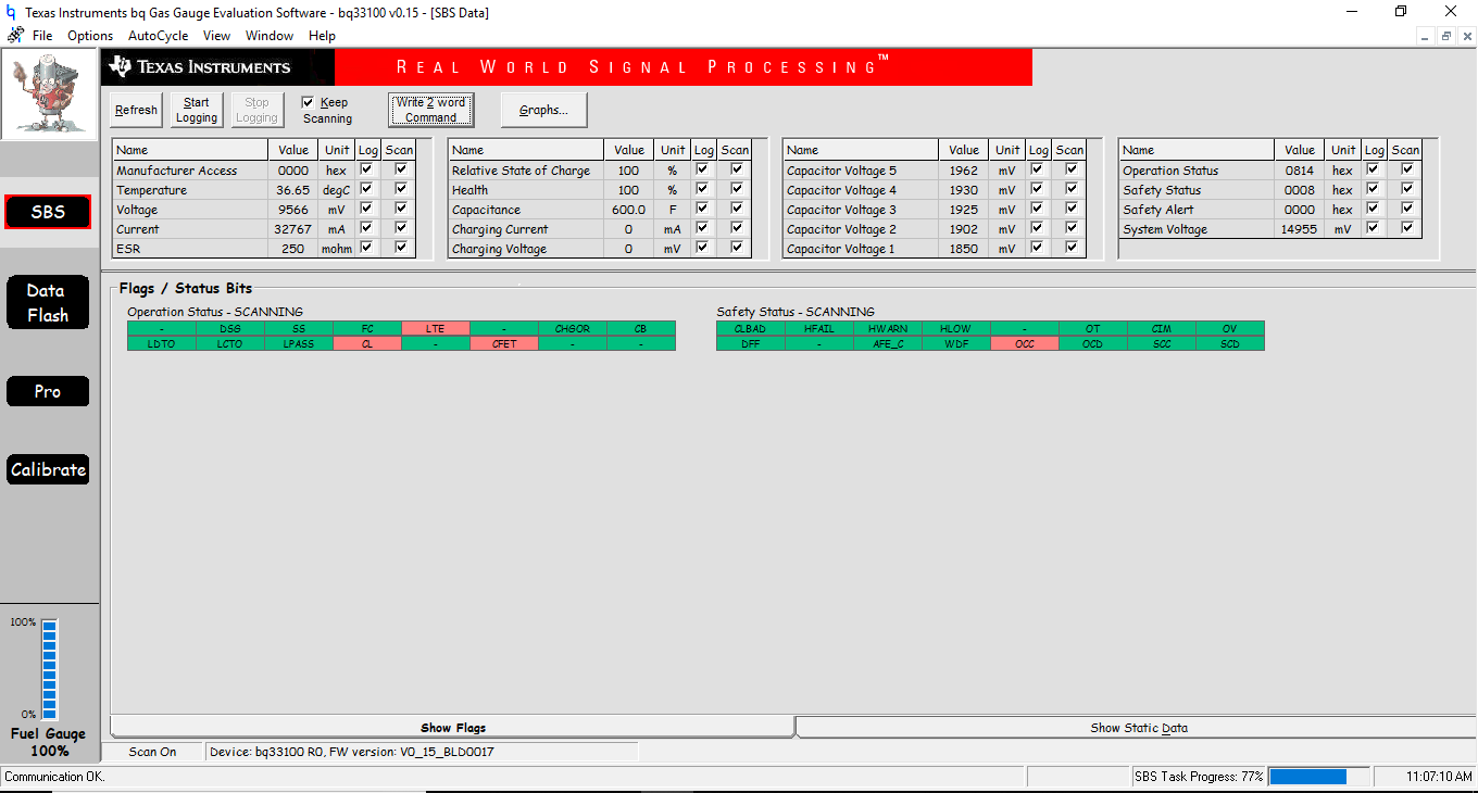 BQ33100EVM-001: Supercapacitor learning process - Power management ...