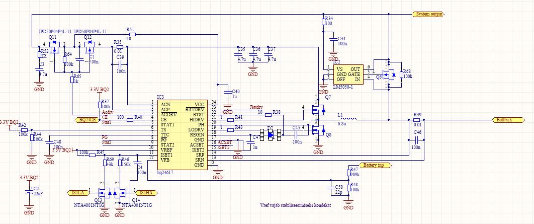 BQ24617 switch node generating when there is fast turn on by battery ...