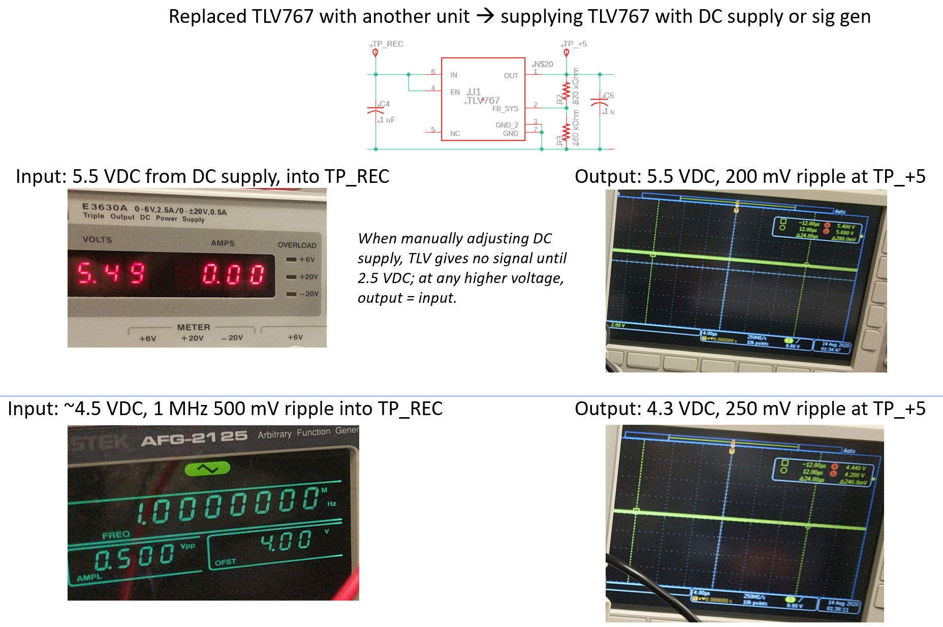 TLV767: Non-regulated output of TLV767 - Power management forum 