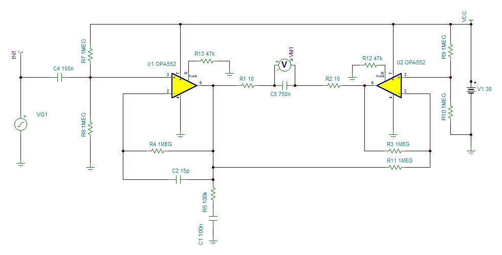 Tina-TI Basic Bridge Amplifier Appears To Have Only A Gain Of 2 ...