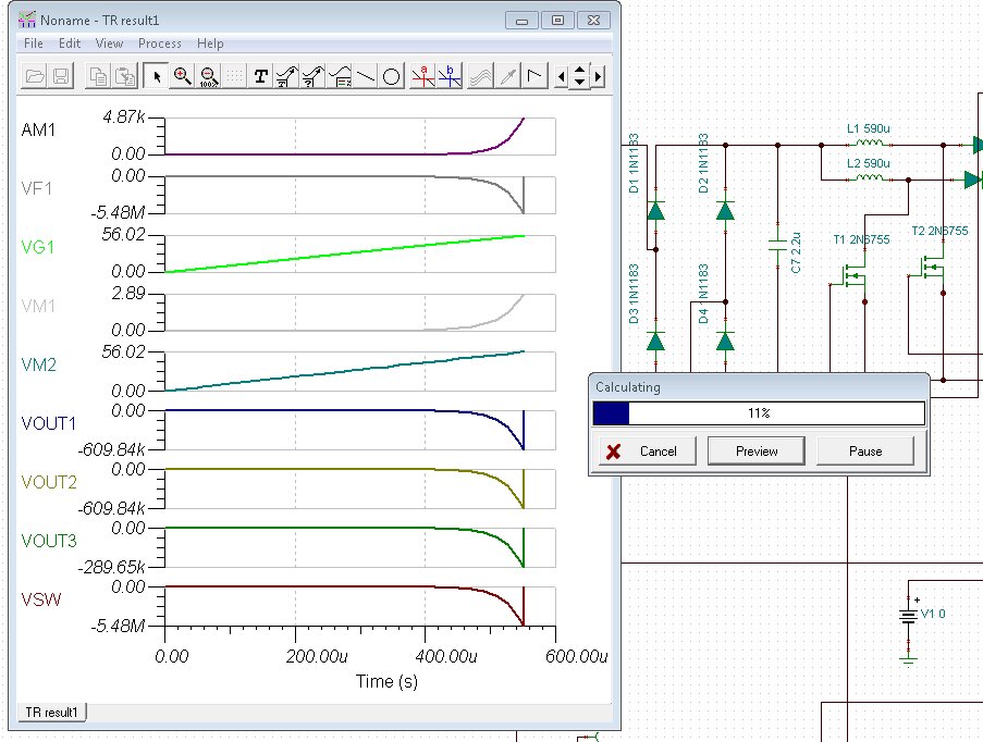 TINA/Spice: Steady-state output. - Simulation, hardware & system design ...