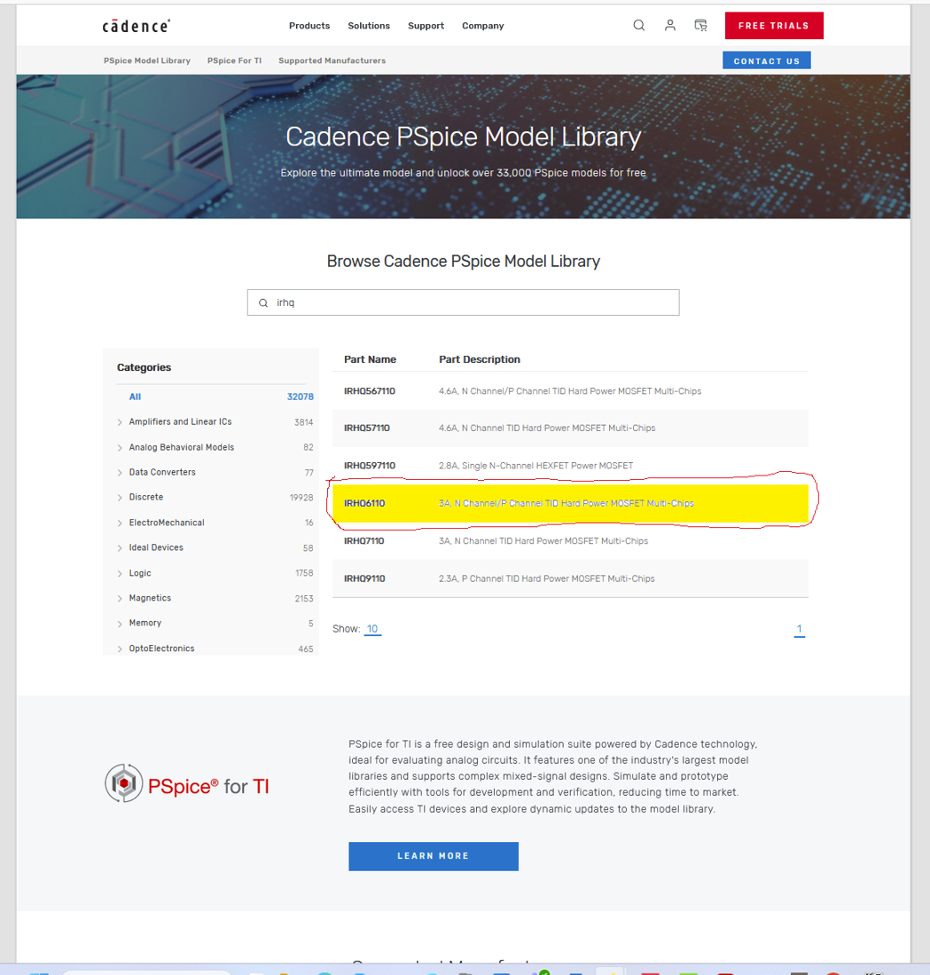 IRHQ6110_InCadencePSPICE_Lib_20Jan2026.png