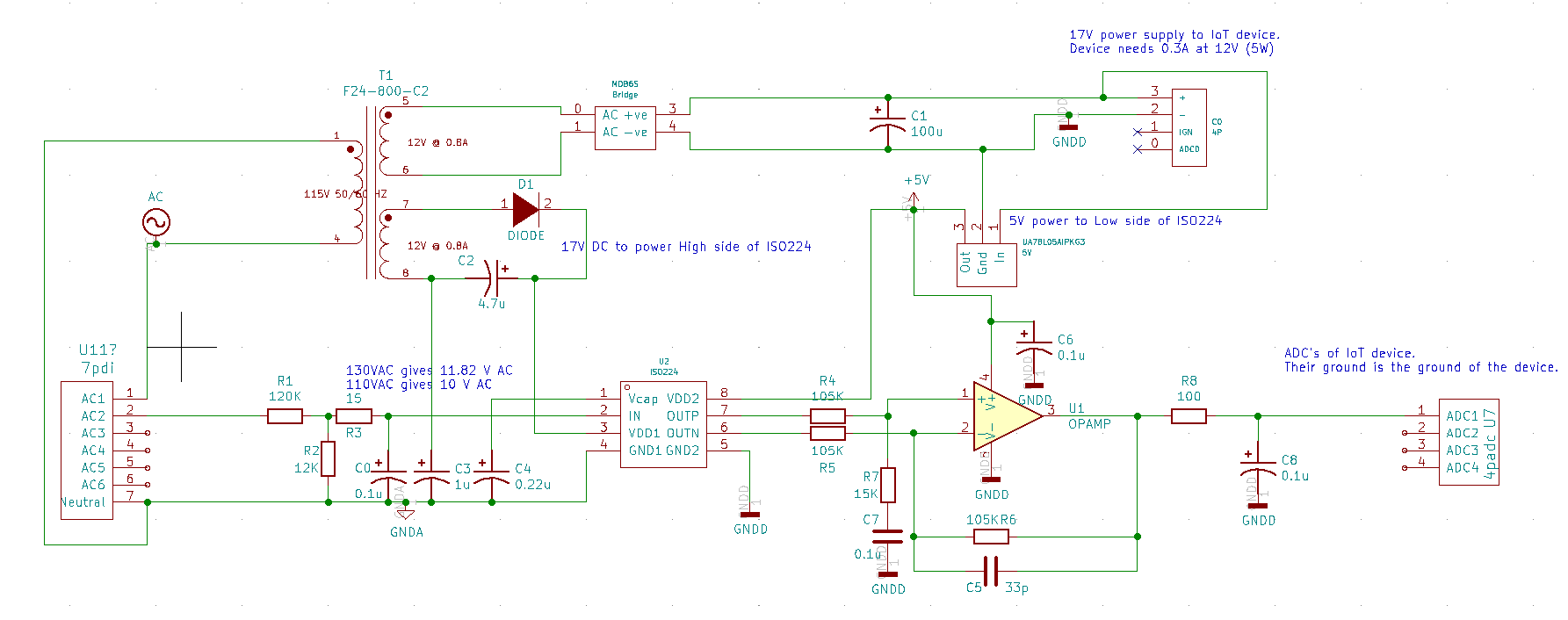 WEBENCH® Tools/ISO224: AC voltage sensing without any DC power supply ...