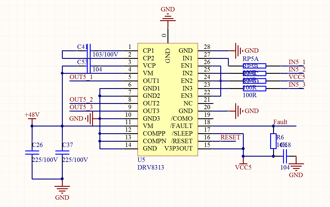 DRV8313: The nRESET pin was short-circuited with GND - Motor drivers ...