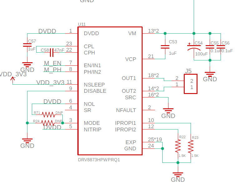 DRV8873-Q1: More then 1A Motor Driver is not working