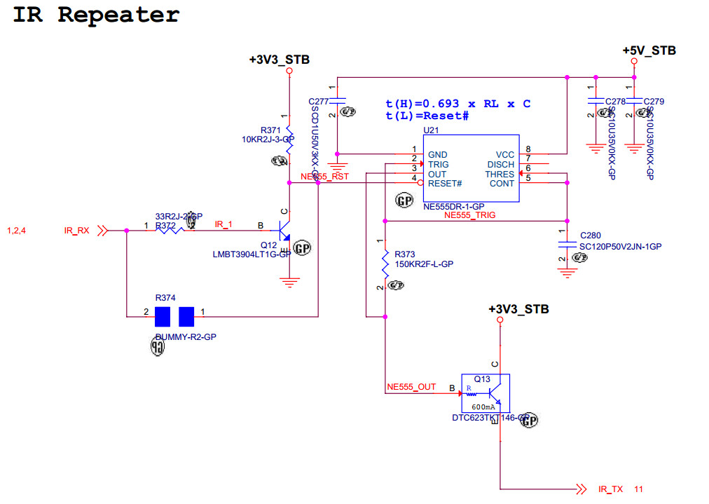 NE555: Schematic for IR TX/RX on/off control - Clock & timing forum ...