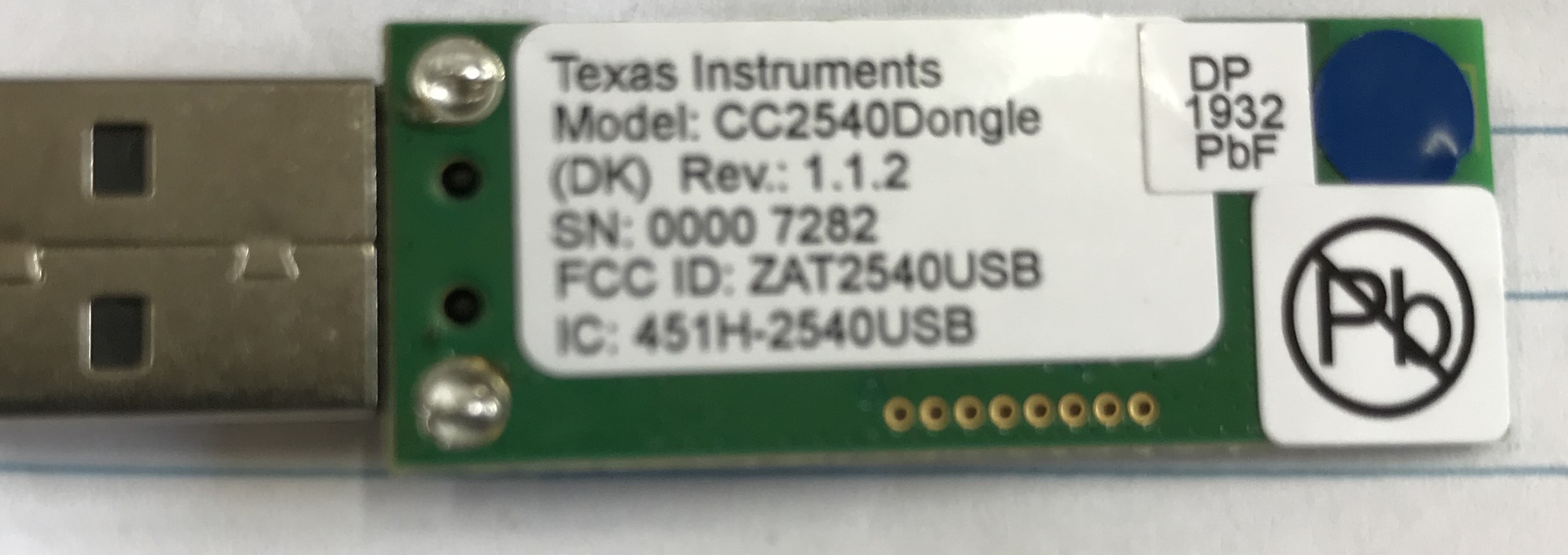 CC2540EMK-USB Daughter card