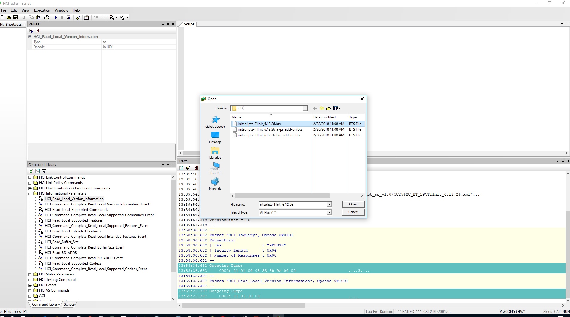 CC2564: FCC Certification API Calls similar to CC2540 - Bluetooth forum ...