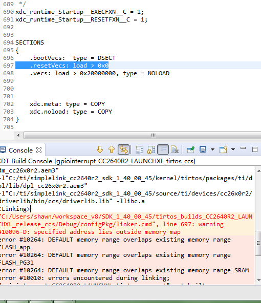 CCS/CC2640R2F: how to link the image to the specified page for CC2640 ...