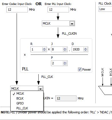 Cannot Set the TLV320AIC3254 as I2S Master with CODEC_CLKIN = PLL_CLK ...