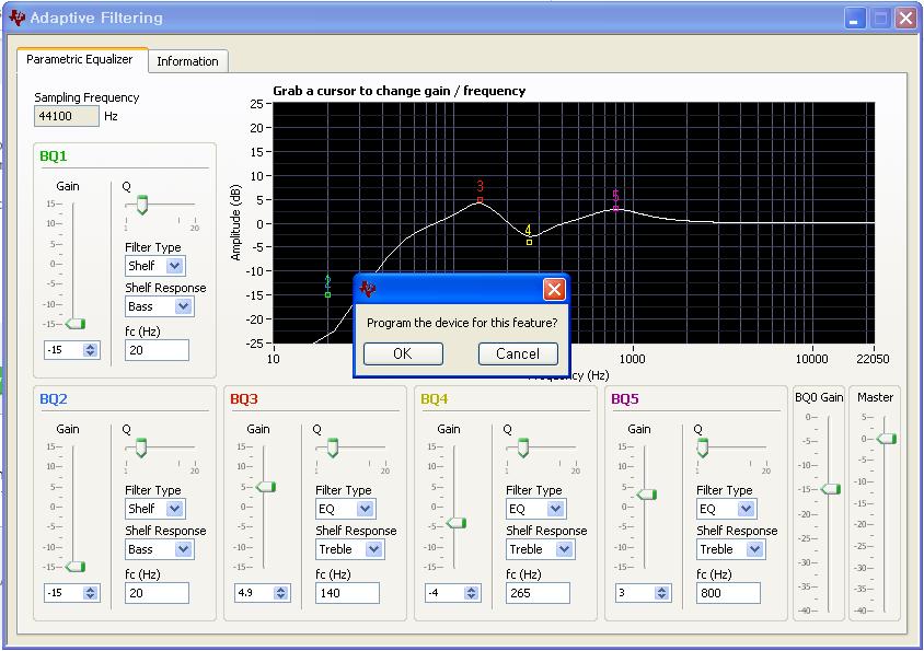 TLV320AIC3204 Analog in and Analog out setting with adaptive filtering ...