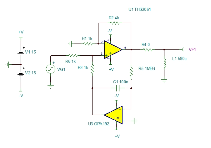 TPA6120A2: using a servo amplifier to minimise DC output voltage ...