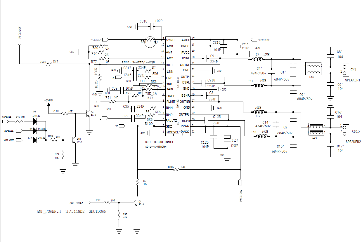 [Resolved] TPA3118D2: The output voltage issue for TPA3118D2 - Audio ...