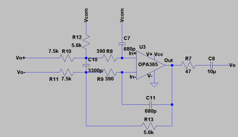 single supply Post-LPF and Differential to Single-Ended Buffer for DAC ...