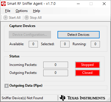 LAUNCHXL-CC1352P: Smart Rf Sniffer Agent - Sniffer Device(s) Not Found ...