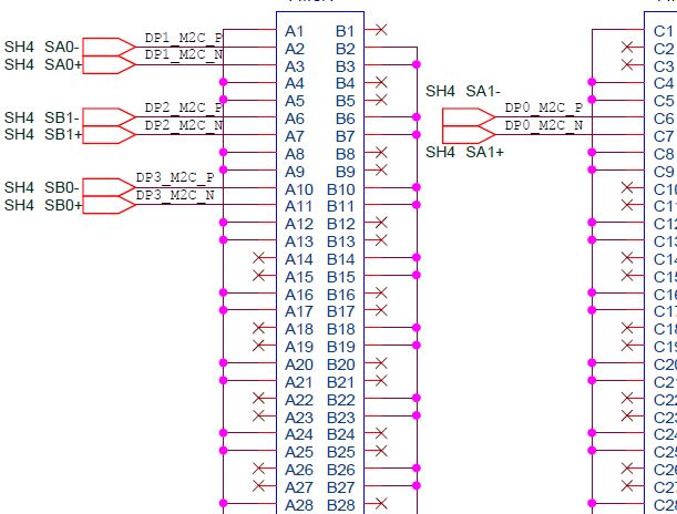 ADC16DX370EVM: Connection between serial data interface and KC705